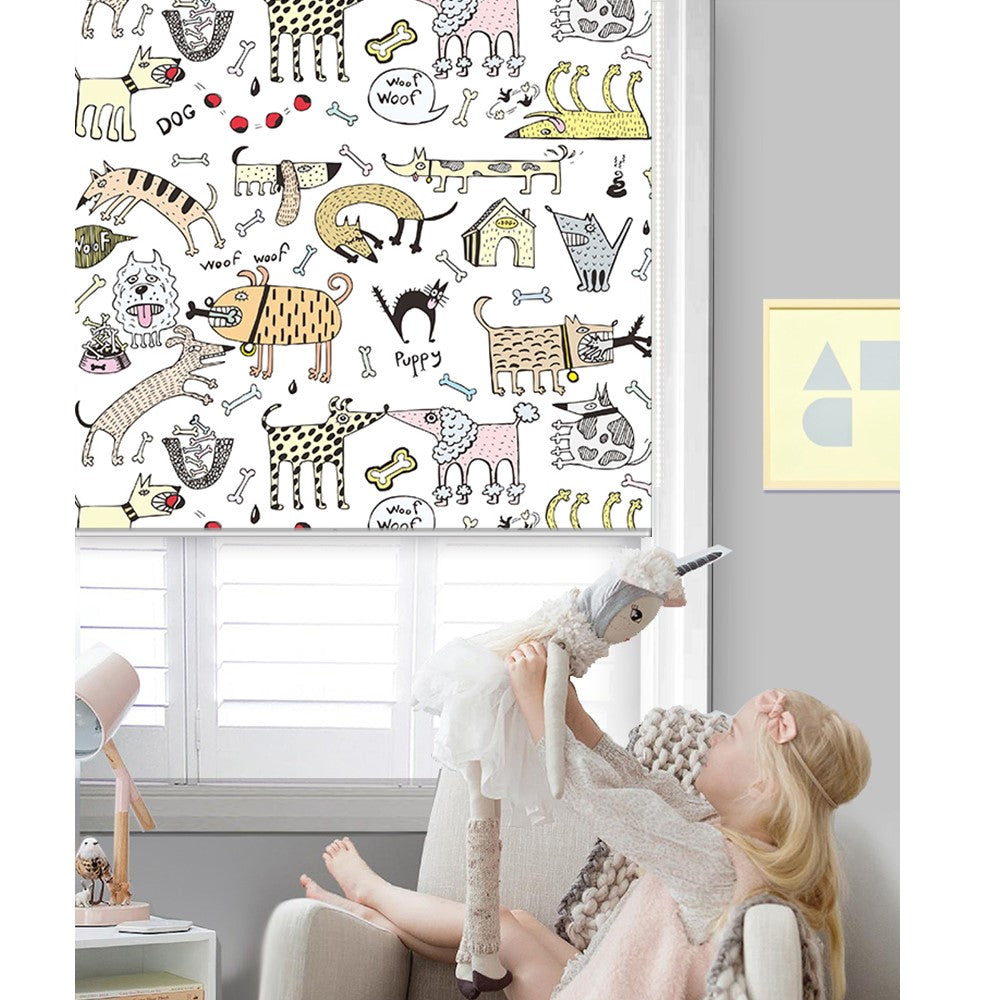 Animals Safari Zoo Cartoon Nursery Kid Room Window Roller Shade