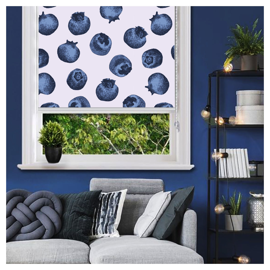 Blueberry Berries Fruits Window Roller Shade