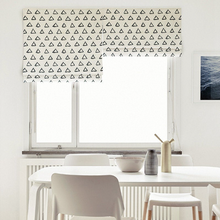 Load image into Gallery viewer, Black and White Triangular Pyramid Scandinavian Window Roman Shade
