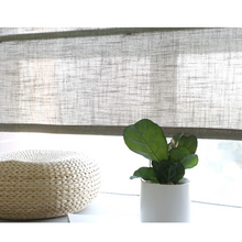 Load image into Gallery viewer, Semi See Through Fabric Jute Gray Linen Zen Window Roman Shade
