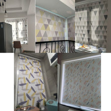 Load image into Gallery viewer, Mid Century Geometric Mosaic Pattern Print Window Roller Shade
