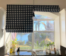 Load image into Gallery viewer, Black and White Contemporary Polka Dot  Window Roman Shade
