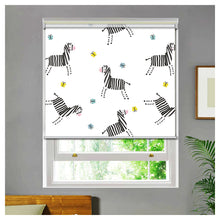 Load image into Gallery viewer, Minimalist Zebra Art Nursery Kid Room Window Roller Shade
