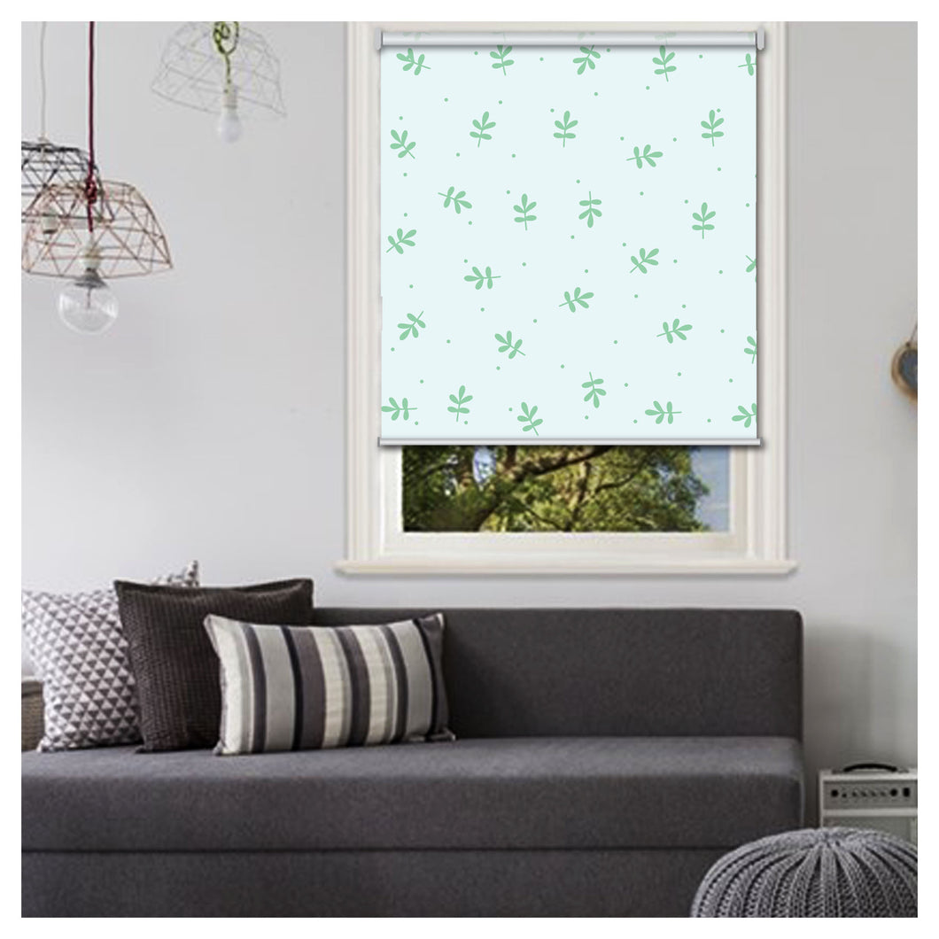 Botanical Leaf Plant Cactus Print Window Roller Shade