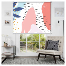 Load image into Gallery viewer, Abstract Organic Shapes Pastel Color Window Roller Shade
