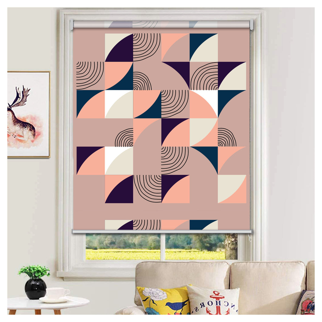 Boho Contemporary Geometric Nordic Art Print Window Roller Shade