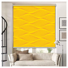 Load image into Gallery viewer, Mid Century Bright Yellow Illusion Window Roller Shade
