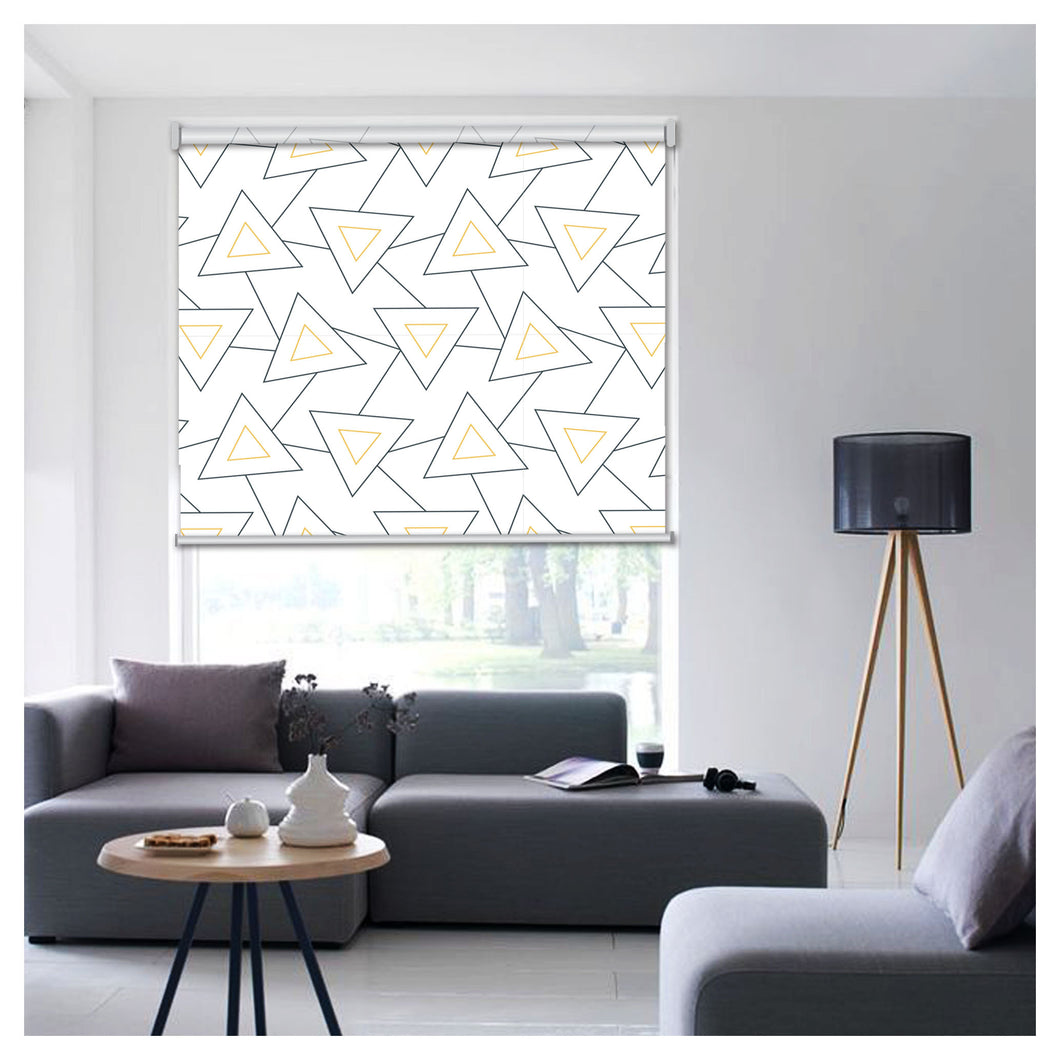 Minimalist Triangle Pattern Print Window Roller Shade