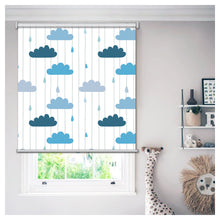 Load image into Gallery viewer, Raining Cloud Nursery Theme Window Roller Shade
