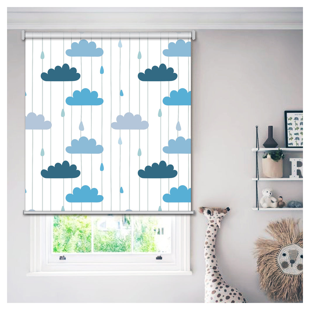 Raining Cloud Nursery Theme Window Roller Shade