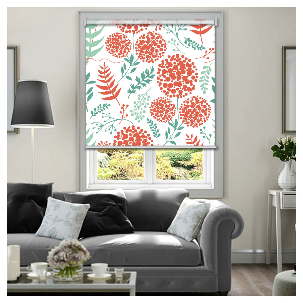 Flora Flower Botanical Dandelion Print Window Roller Shade