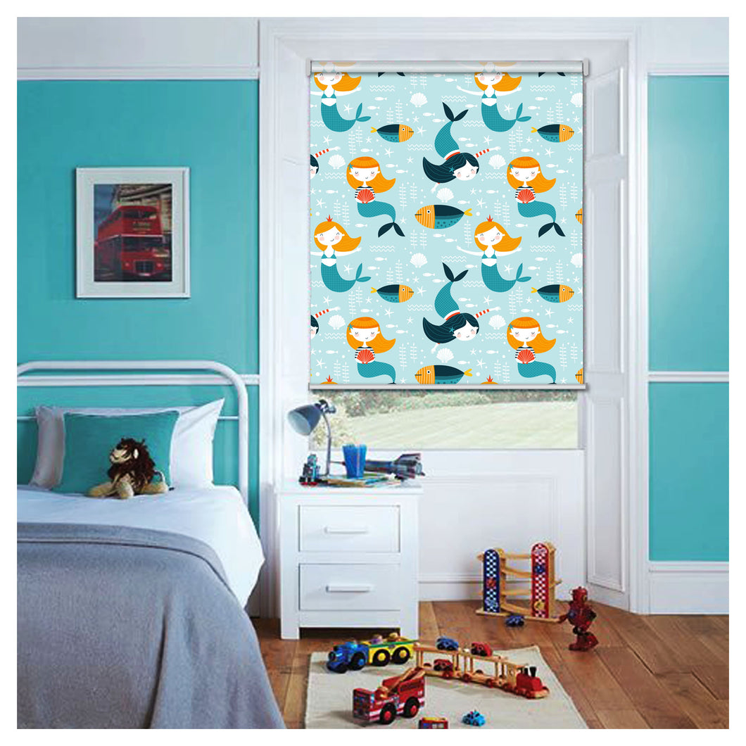 Mermaid in Ocean Window Roller Shade