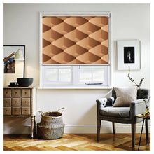 Load image into Gallery viewer, Mid Century Geometric Mosaic Pattern Print Window Roller Shade
