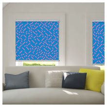 Load image into Gallery viewer, Geometric Blue Window Roller Shade
