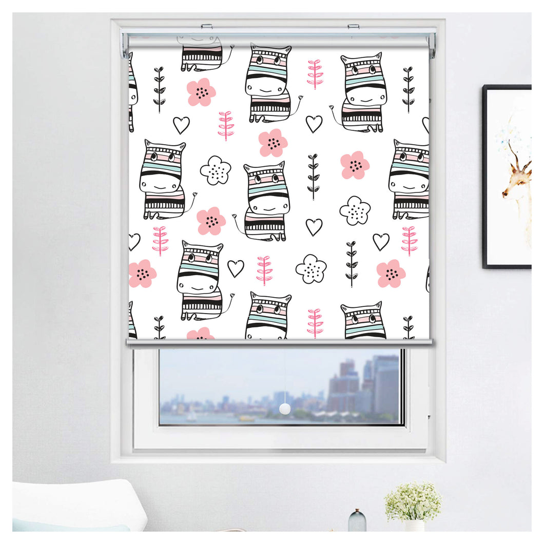 Nursery Cartoon Kid Room Window Roller Shade