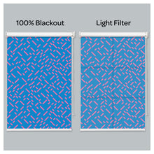 Load image into Gallery viewer, Geometric Blue Window Roller Shade
