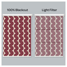 Load image into Gallery viewer, Mid Century Illusion Red Window Roller Shade
