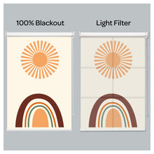 Load image into Gallery viewer, Mountain and Sun Bohemian Window Roller Shade
