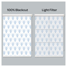 Load image into Gallery viewer, Blue Geometries White Window Roller Shade
