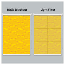 Load image into Gallery viewer, Mid Century Bright Yellow Illusion Window Roller Shade
