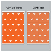 Load image into Gallery viewer, Love Heart Shape in Orange Window Roller Shade

