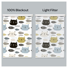 Load image into Gallery viewer, Kitty Cat Print Nursery Theme Window Roller Shade
