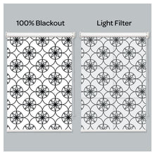 Load image into Gallery viewer, Mosaic Style Black and White Print Window Roller Shade
