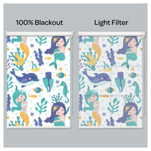 Load image into Gallery viewer, Cute Mermaid Nursery Theme Window Roller Shade
