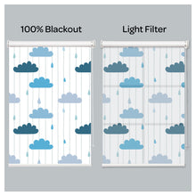 Load image into Gallery viewer, Raining Cloud Nursery Theme Window Roller Shade
