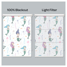 Load image into Gallery viewer, Mermaid and Jelly Fish Nursery Kid Room Window Roller Shade
