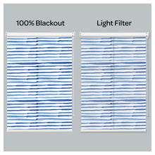 Load image into Gallery viewer, Blue Watercolor Striped Window Roller Shade
