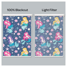 Load image into Gallery viewer, Mermaids are Real Nursery Kid Room Window Roller Shade
