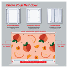 Load image into Gallery viewer, Peaches Garden Fruits Window Roller Shade

