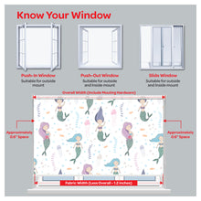 Load image into Gallery viewer, Mermaid and Jelly Fish Nursery Kid Room Window Roller Shade
