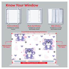 Load image into Gallery viewer, Cute Kitten Cartoon Pattern Print Theme Window Roller Shade
